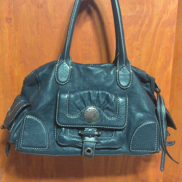 MARC BY MARC JACOBS Blue Pebbled Leather Satchel Bag - Picture 4 of 6